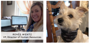 Renee Wentz, Director of HR, working from home